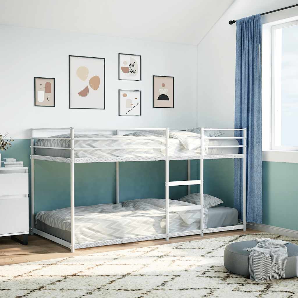 Lit superposé sans matelas blanc 80x200 cm acier - XIOS
