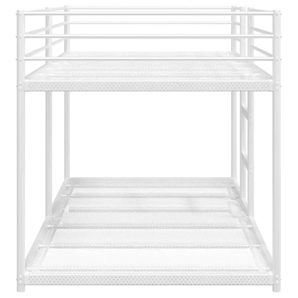 Lit superposé sans matelas blanc 90x190 cm acier - XIOS
