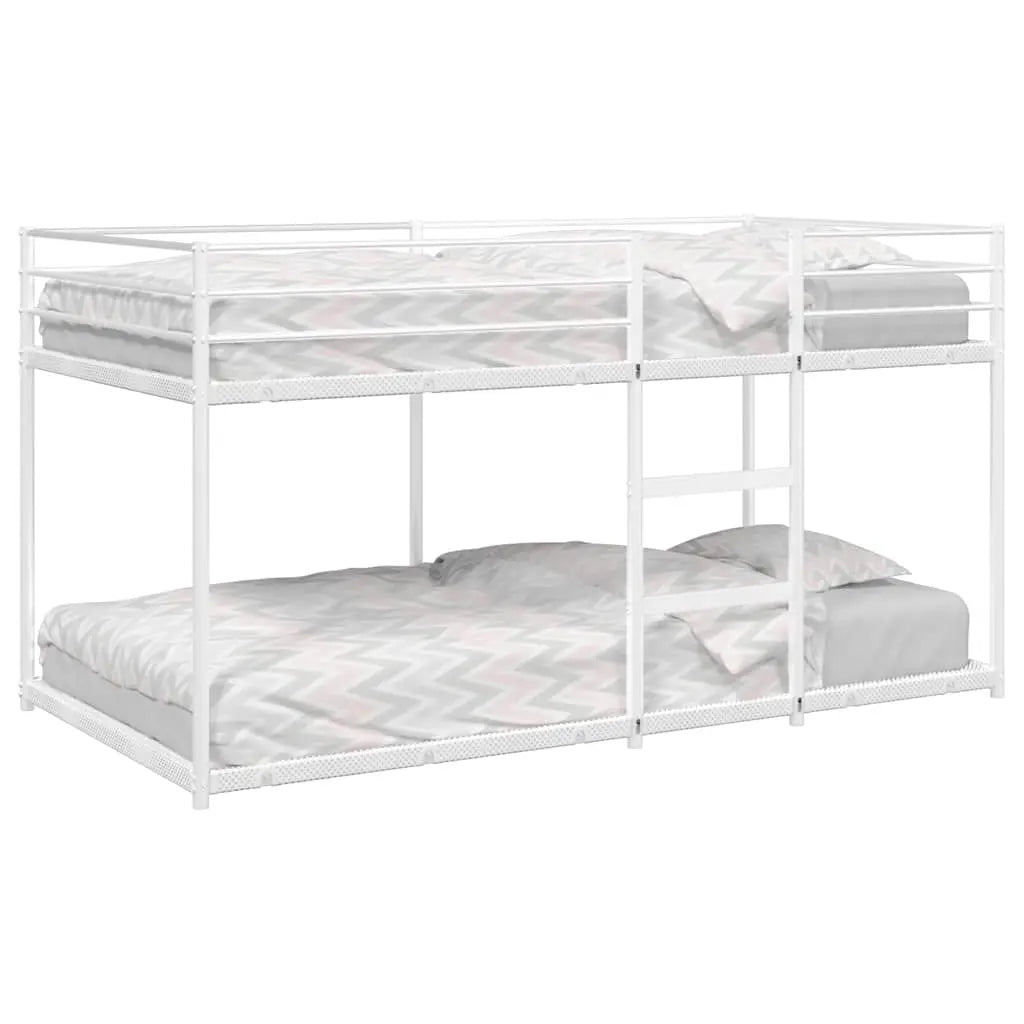 Lit superposé sans matelas blanc 90x190 cm acier - XIOS