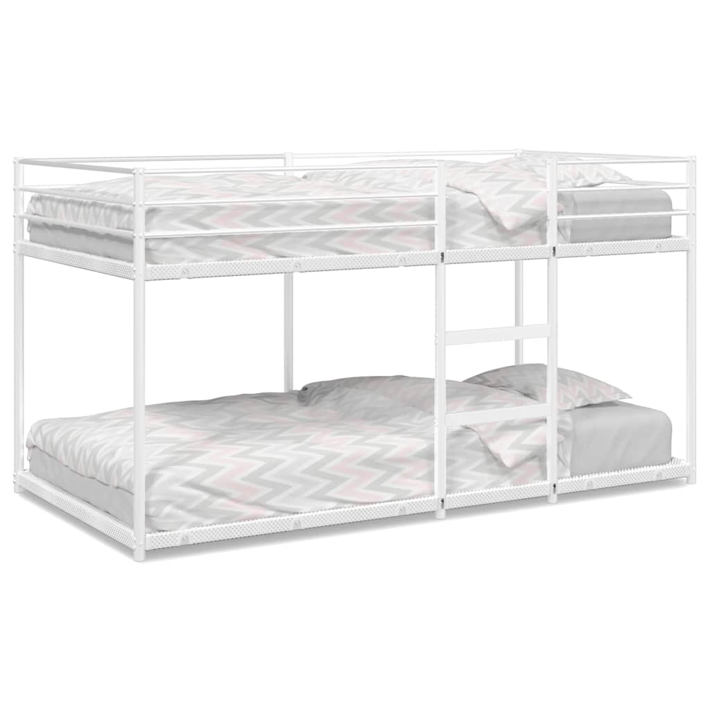 Lit superposé sans matelas blanc 100x200 cm acier - XIOS