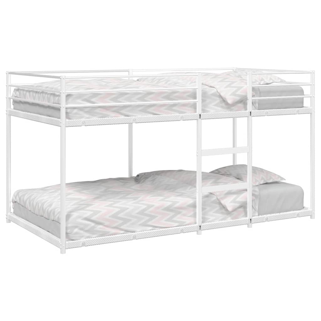 Lit superposé sans matelas blanc 100x200 cm acier - XIOS
