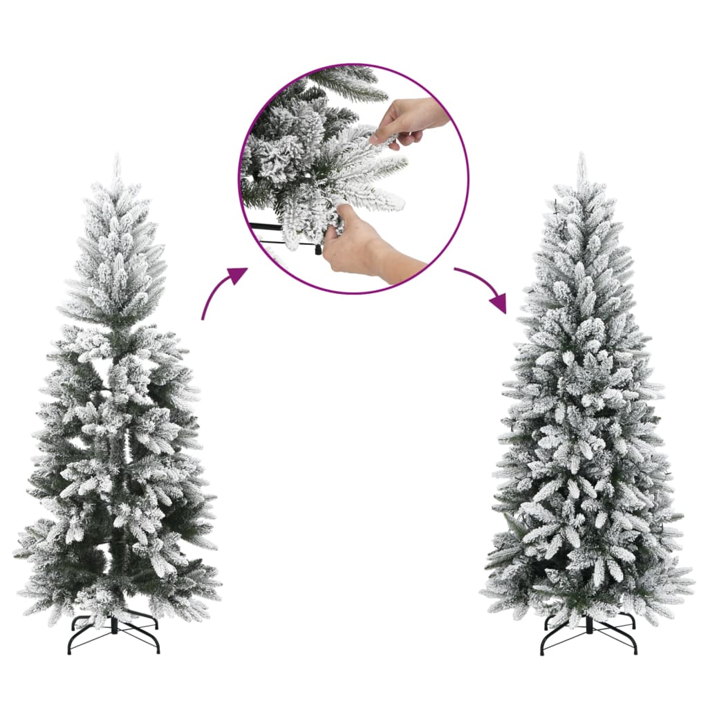 Sapin de Noël artificiel 150 LED et flocon de neige 120 cm - XIOS