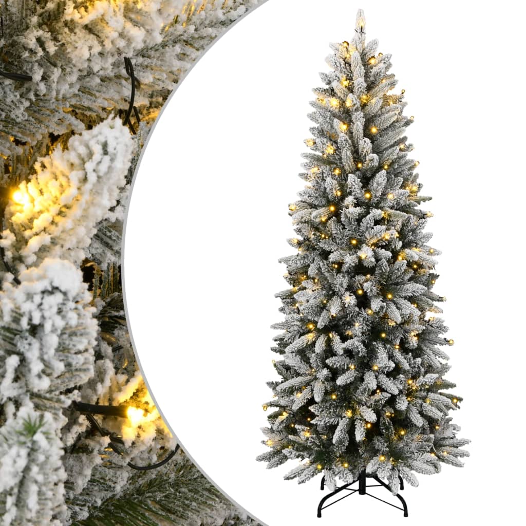 Sapin de Noël artificiel 150 LED et neige floquée 150 cm - XIOS