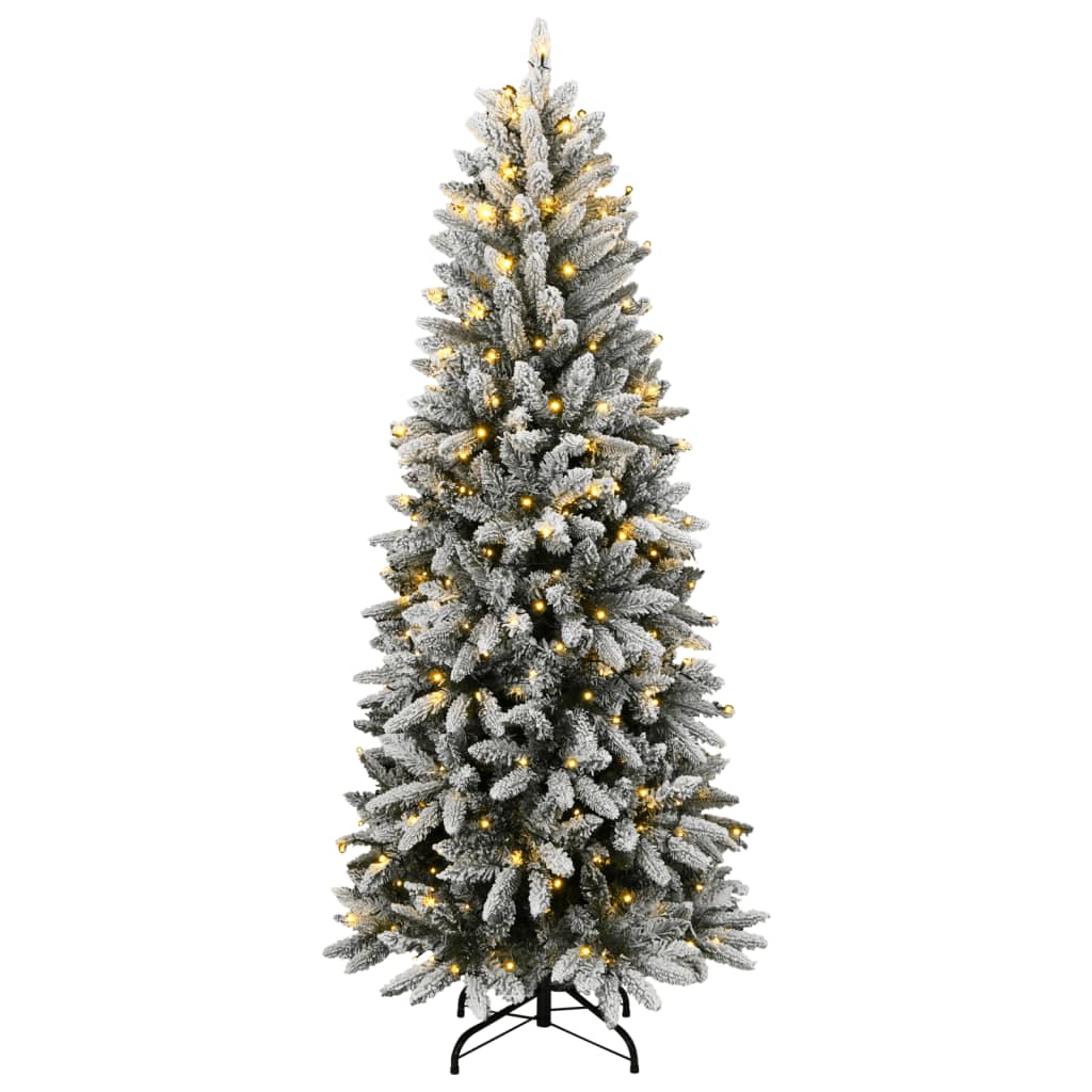 Sapin de Noël artificiel 150 LED et neige floquée 150 cm - XIOS