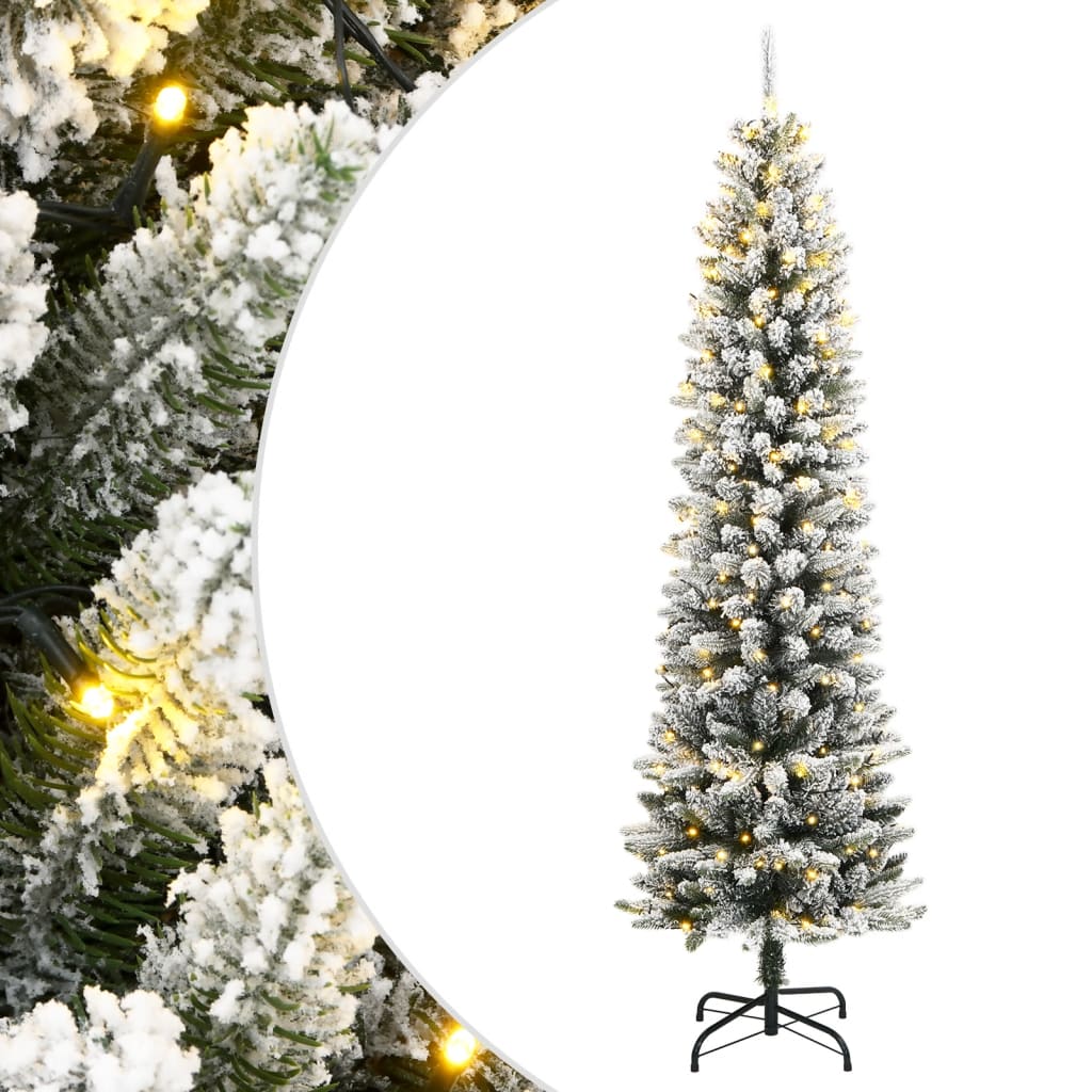 Sapin de Noël artificiel 150 LED et neige floquée 150 cm - XIOS