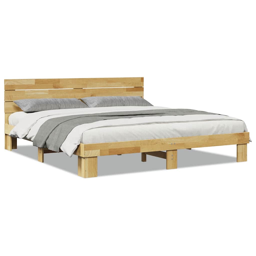 Cadre de lit avec tête de lit sans matelas 200 x 200 cm - XIOS
