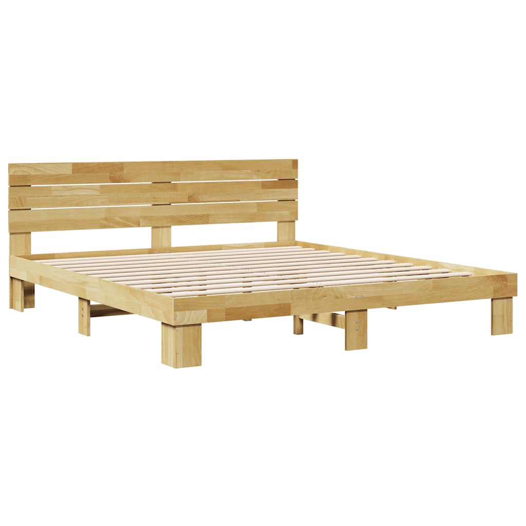 Cadre de lit avec tête de lit sans matelas 200 x 200 cm - XIOS