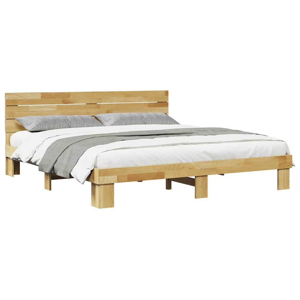 Cadre de lit avec tête de lit sans matelas 200 x 200 cm - XIOS