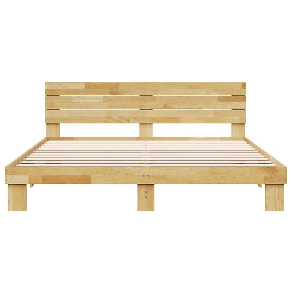 Cadre de lit avec tête de lit sans matelas 200 x 200 cm - XIOS