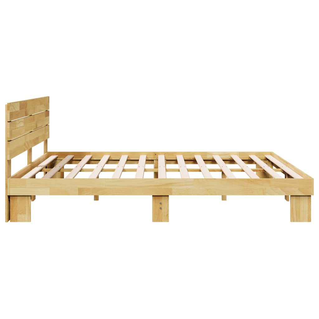 Cadre de lit avec tête de lit sans matelas 200 x 200 cm - XIOS