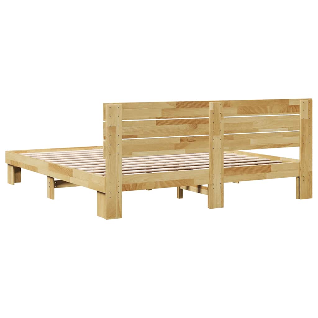 Cadre de lit avec tête de lit sans matelas 200 x 200 cm - XIOS