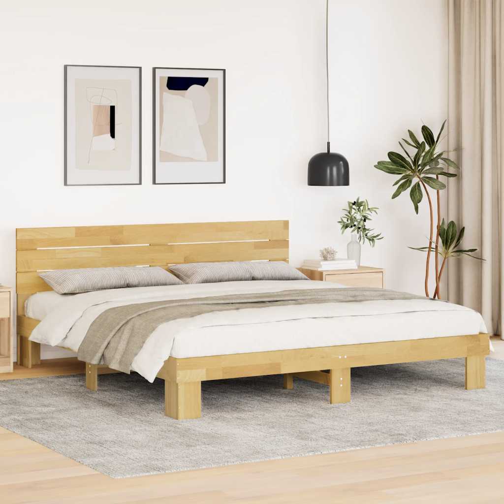 Cadre de lit avec tête de lit sans matelas 200 x 200 cm - XIOS