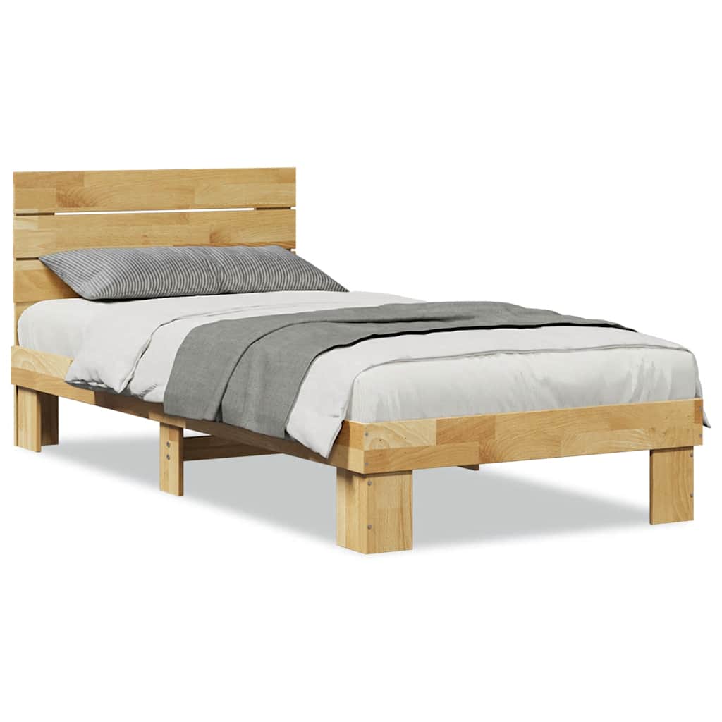 Cadre de lit avec tête de lit sans matelas 75 x 190 cm - XIOS
