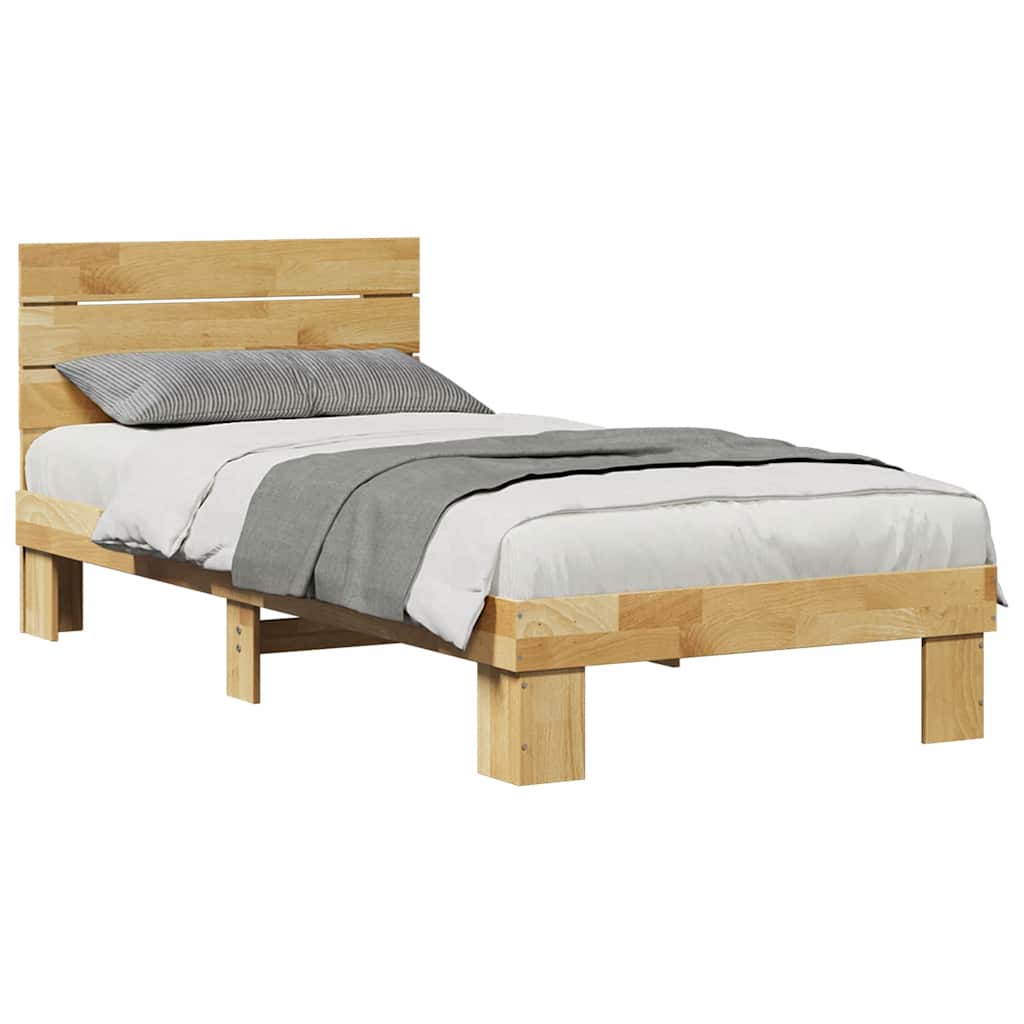 Cadre de lit avec tête de lit sans matelas 75 x 190 cm - XIOS