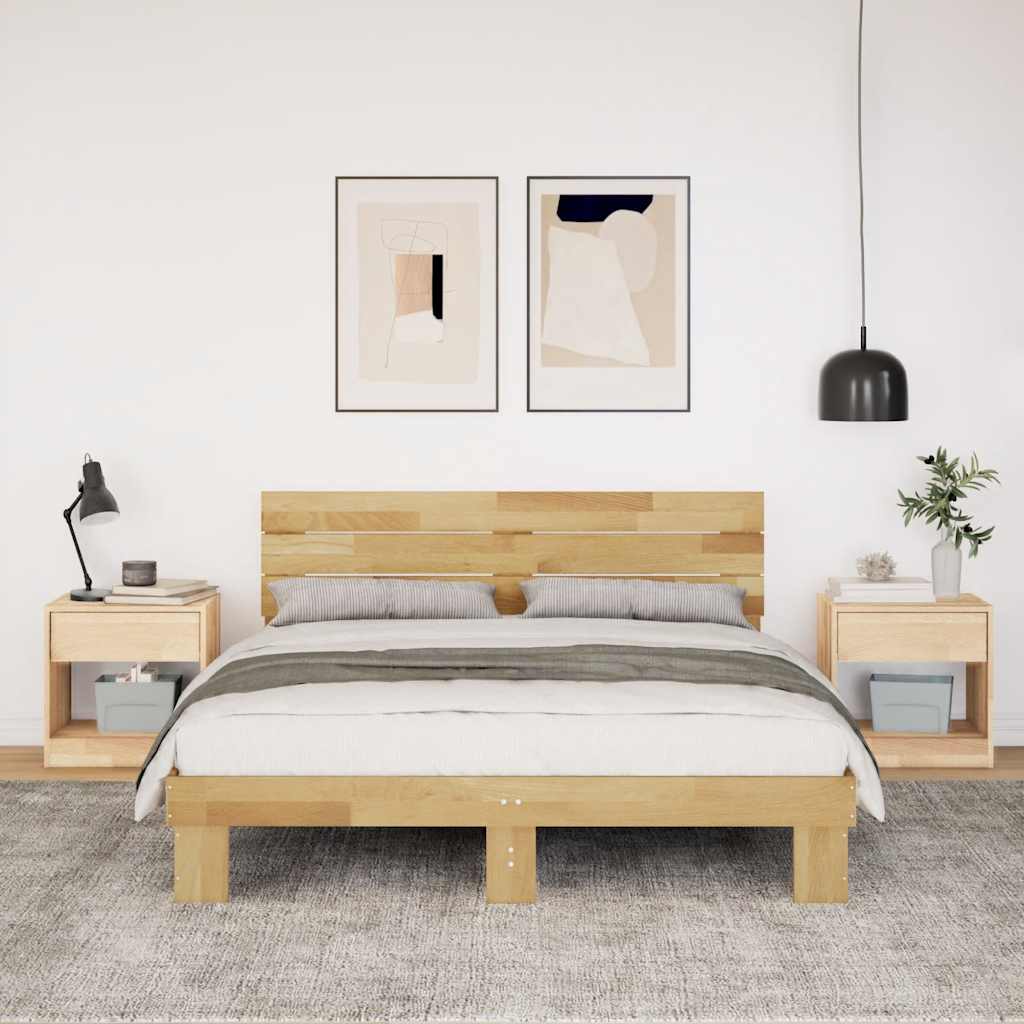 Cadre de lit avec tête de lit sans matelas 135 x 190 cm - XIOS