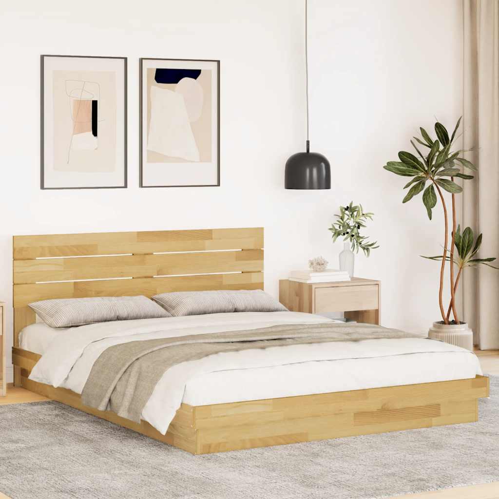 Cadre de lit avec tête de lit sans matelas 140x190 cm - XIOS