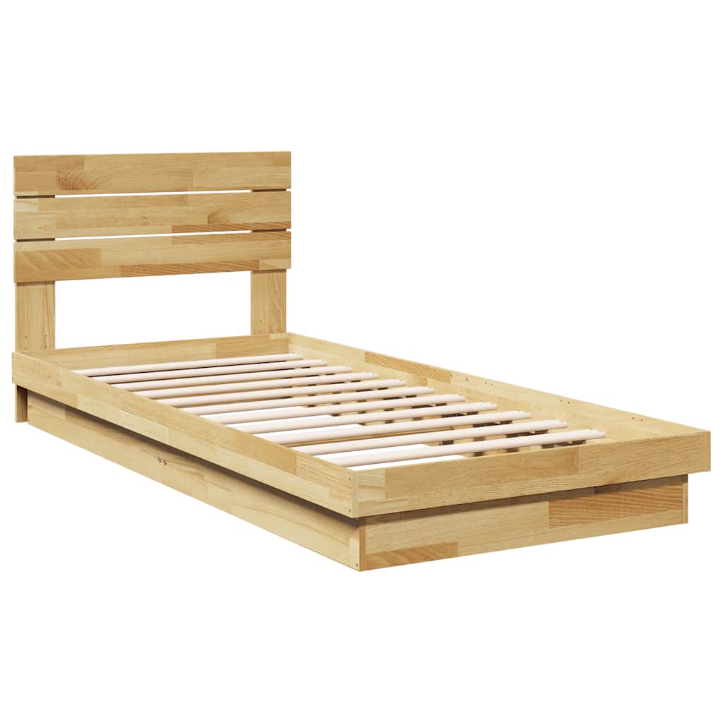 Cadre de lit avec tête de lit sans matelas 75 x 190 cm - XIOS