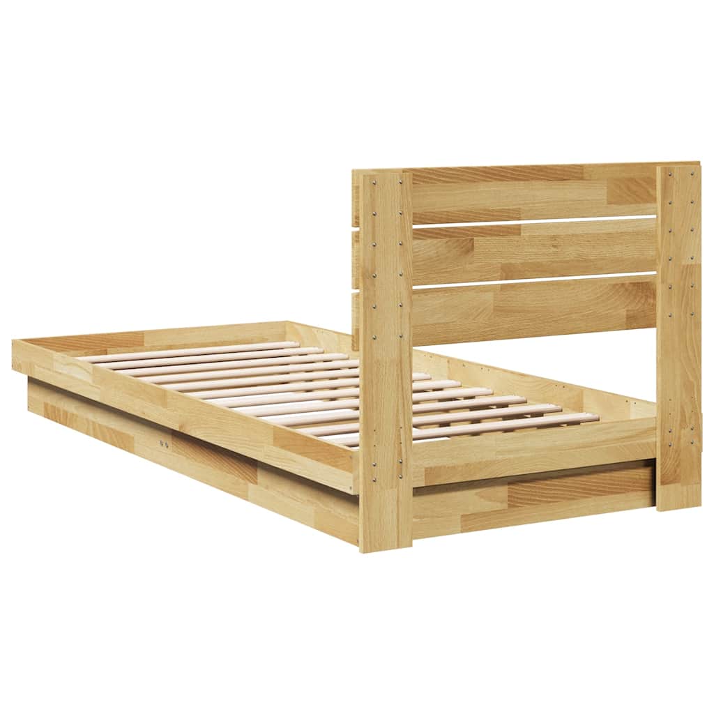 Cadre de lit avec tête de lit sans matelas 75 x 190 cm - XIOS