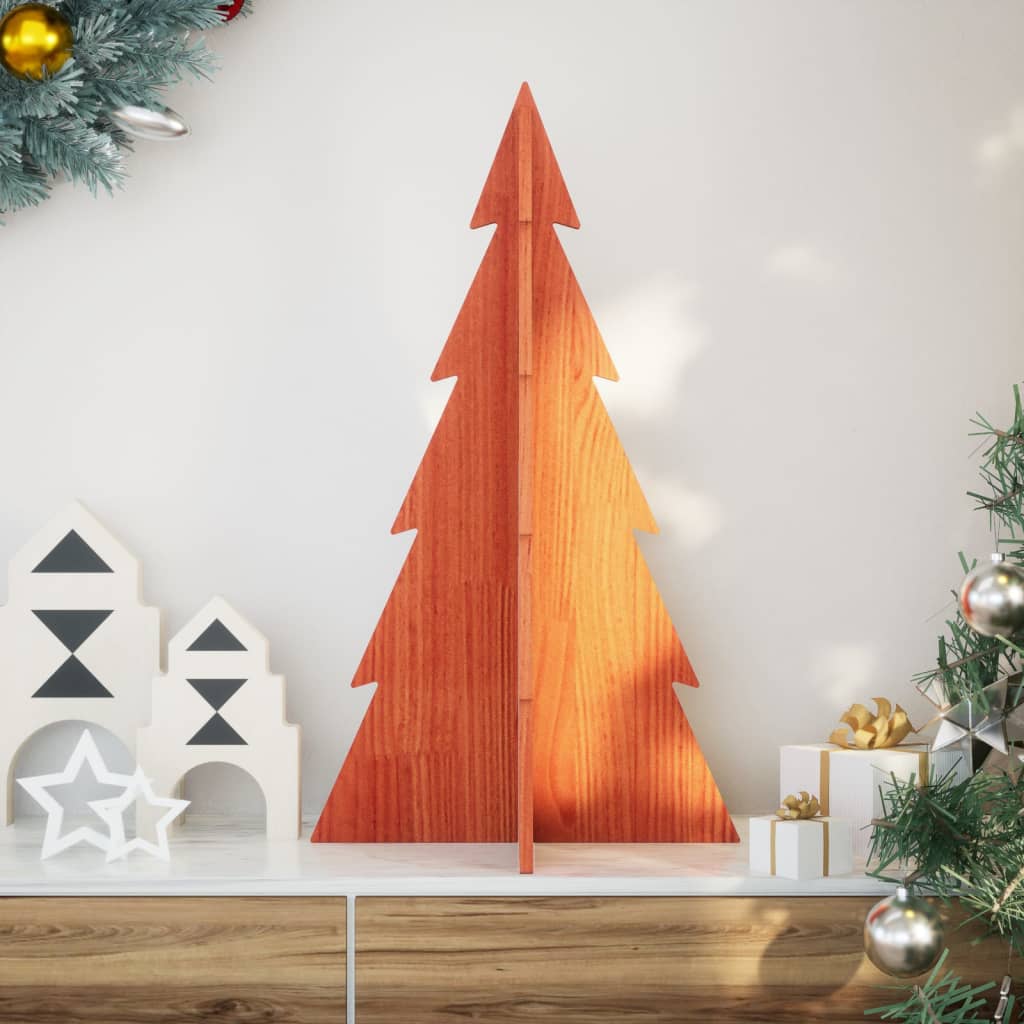 Arbre de Noël en bois pour décoration 80 cm bois de pin massif - XIOS