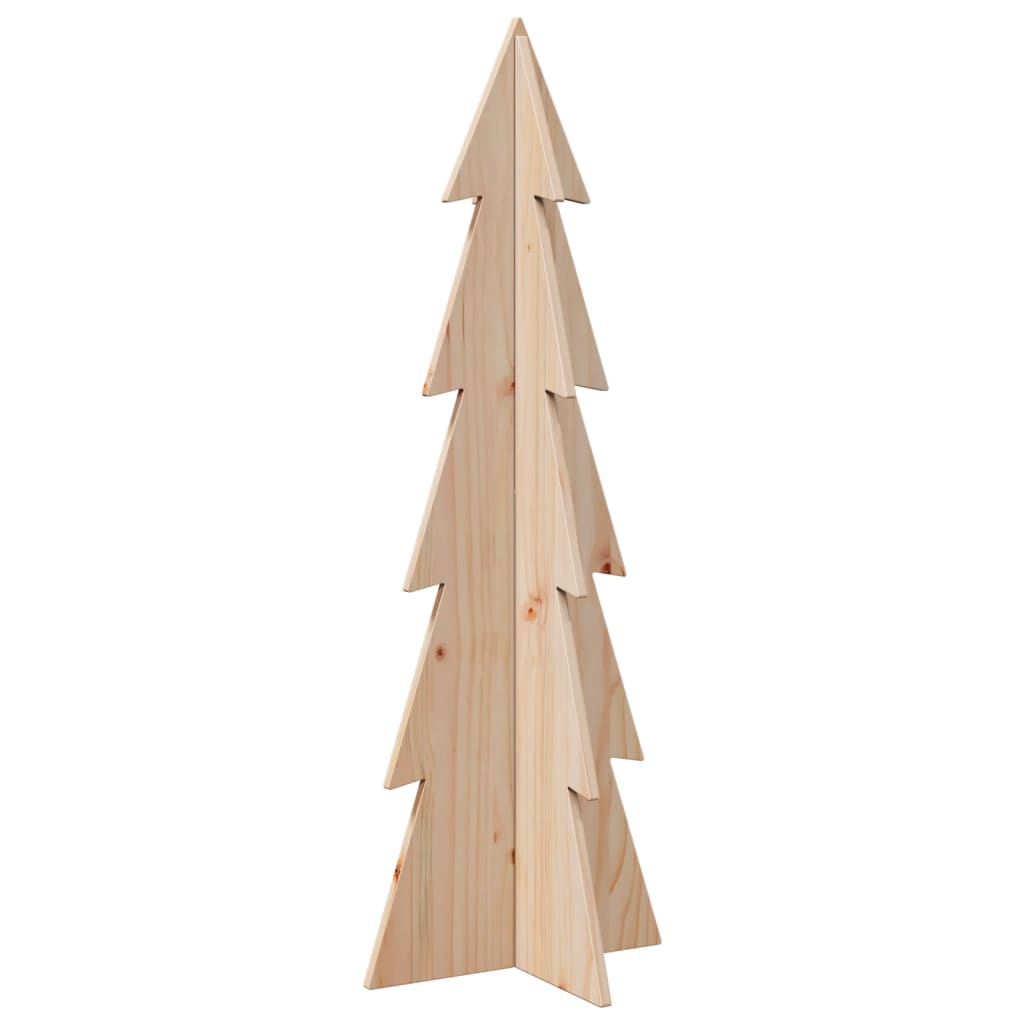 Arbre de Noël en bois pour décoration 112 cm bois massif de pin - XIOS