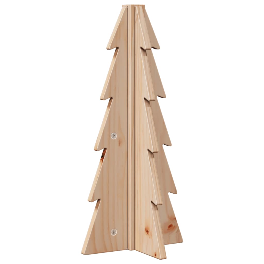 Arbre de Noël en bois pour décoration 49 cm bois massif de pin - XIOS