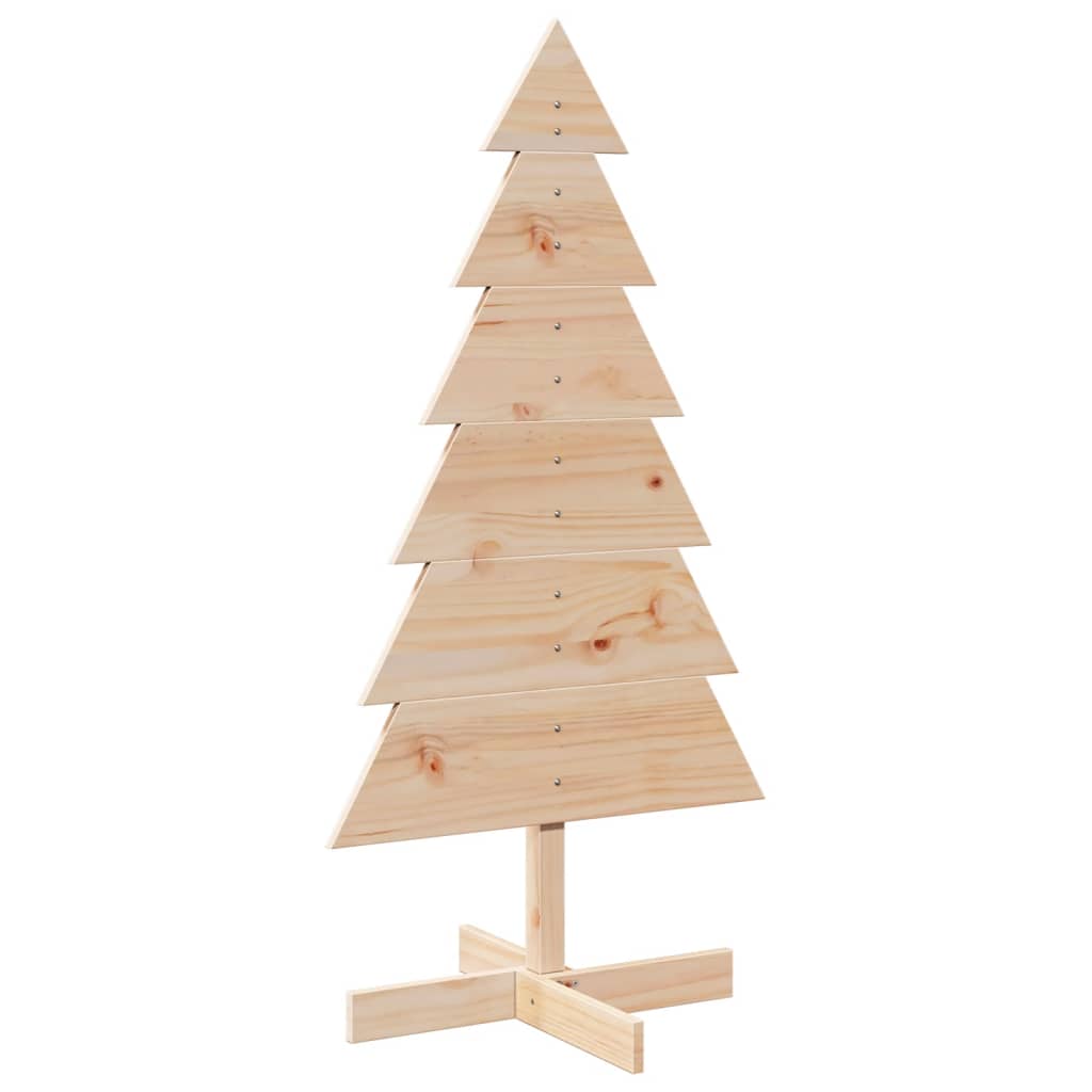 Arbre de Noël en bois pour décoration 120 cm bois massif de pin - XIOS