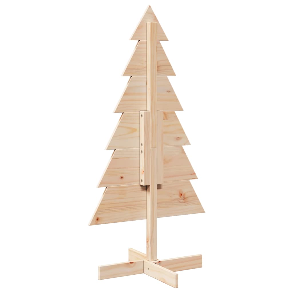 Arbre de Noël en bois pour décoration 120 cm bois massif de pin - XIOS