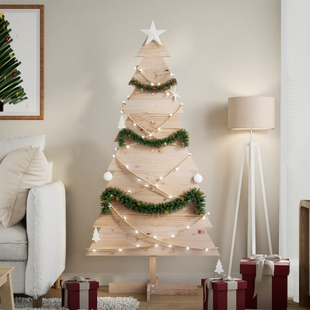 Arbre de Noël en bois pour décoration 150 cm bois massif de pin - XIOS
