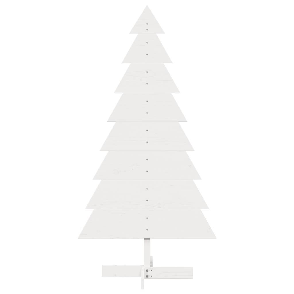 Arbre de Noël en bois pour décoration blanc 150 cm pin massif - XIOS