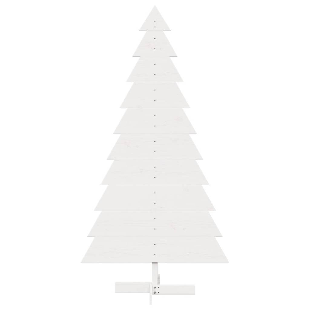Arbre de Noël en bois pour décoration blanc 180 cm pin massif - XIOS