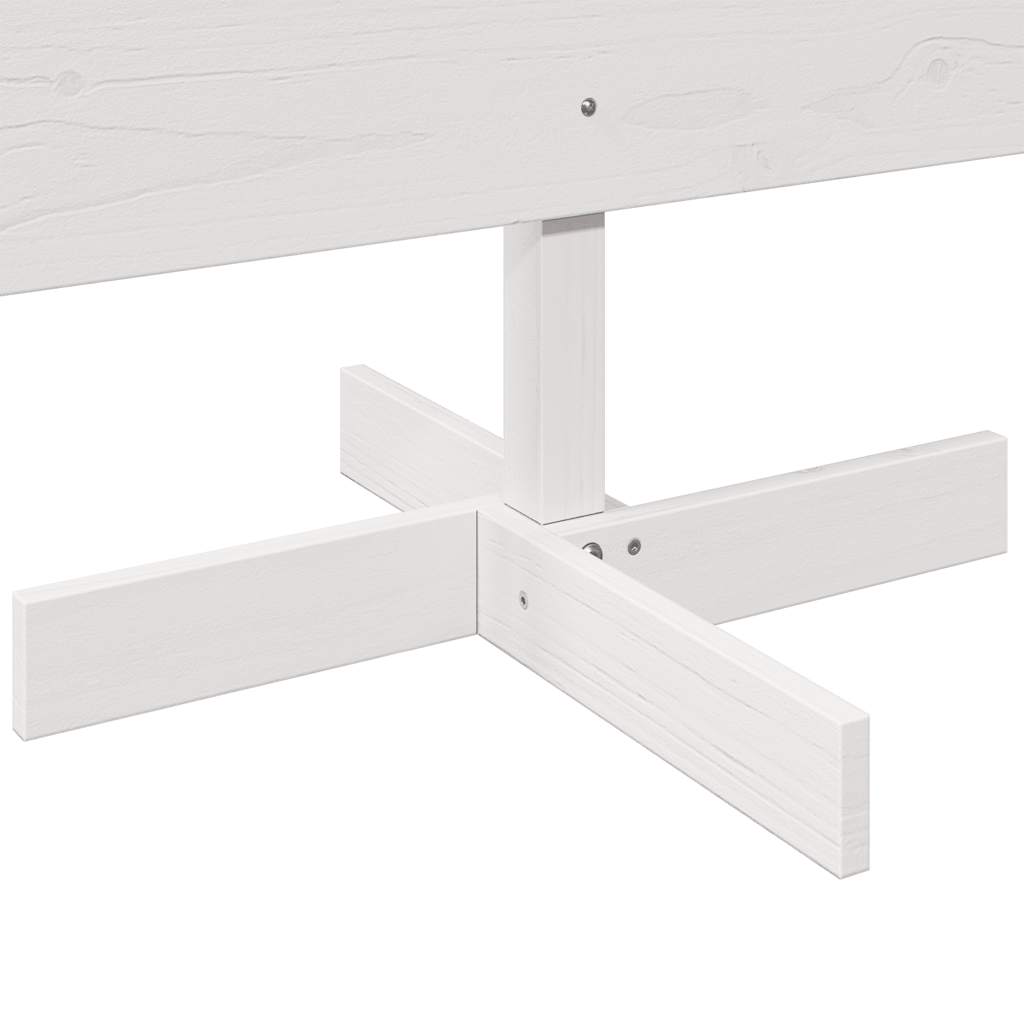 Arbre de Noël en bois pour décoration blanc 180 cm pin massif - XIOS