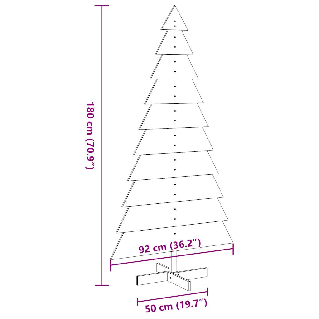 Arbre de Noël en bois pour décoration 180 cm bois de pin massif - XIOS