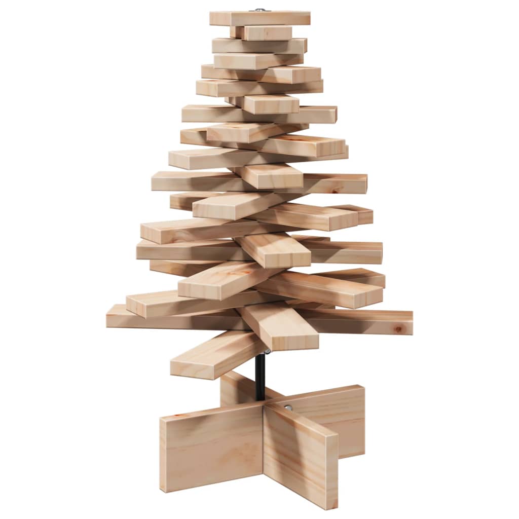 Arbre de Noël en bois pour décoration 60 cm bois massif de pin - XIOS