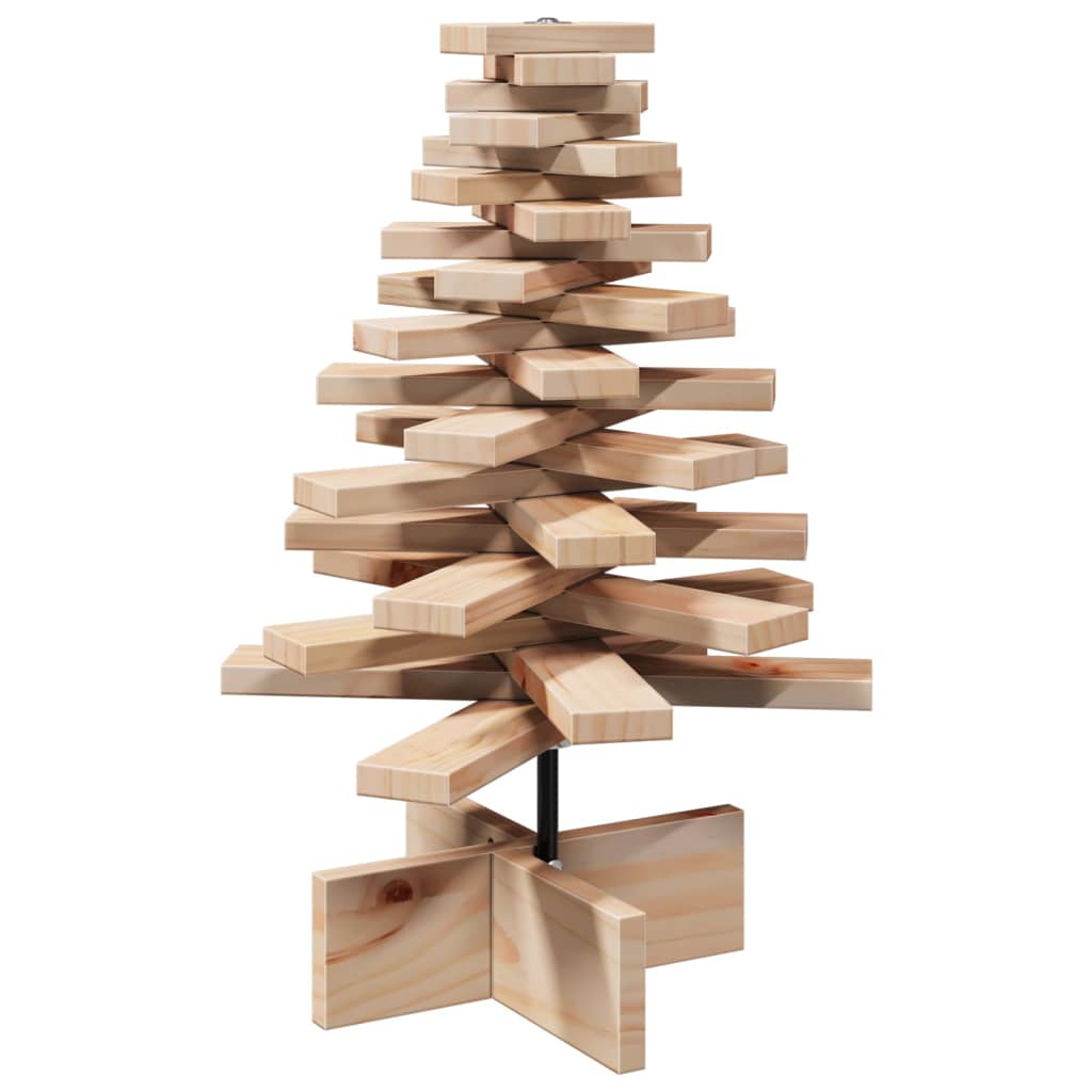 Arbre de Noël en bois pour décoration 60 cm bois massif de pin - XIOS