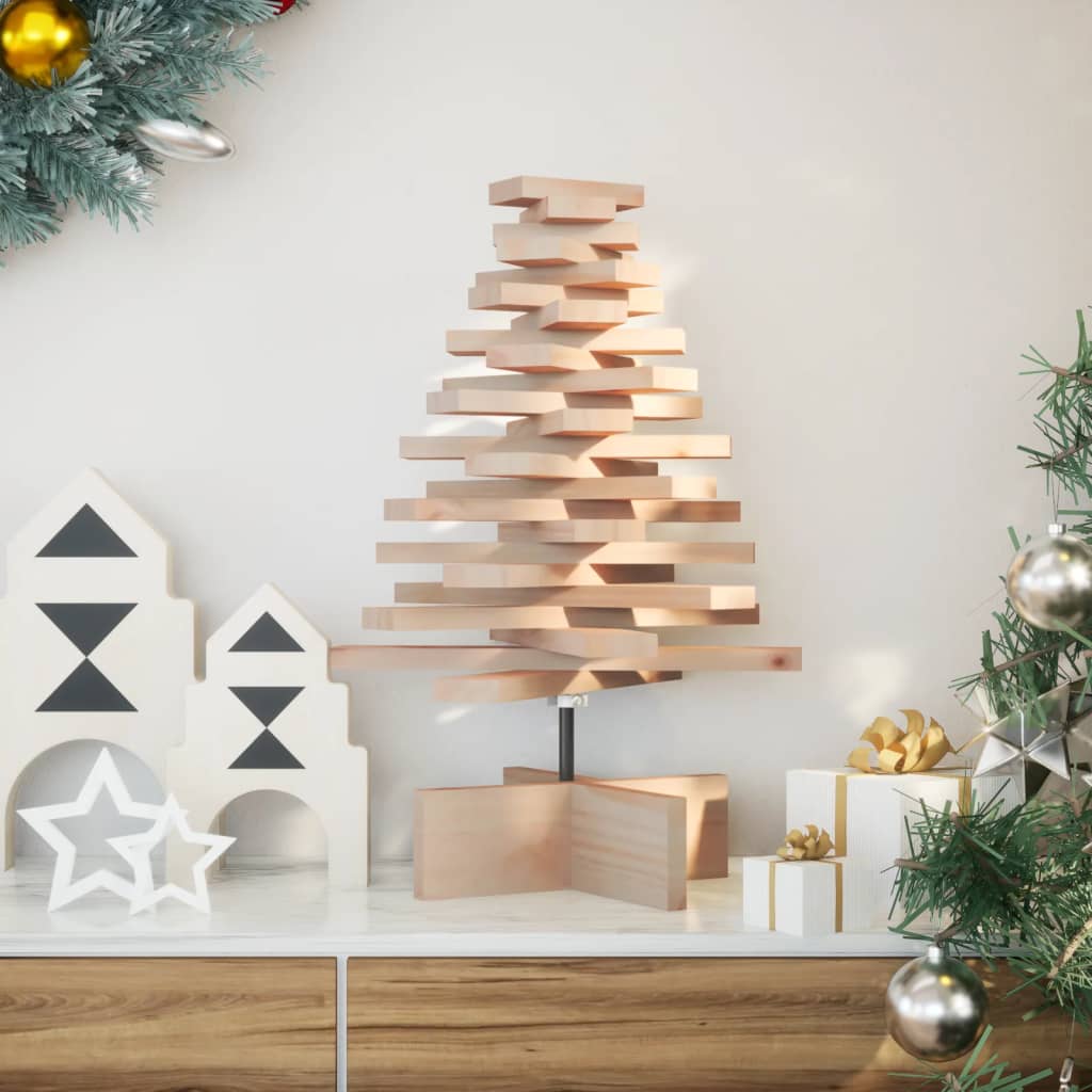 Arbre de Noël en bois pour décoration 60 cm bois massif de pin - XIOS