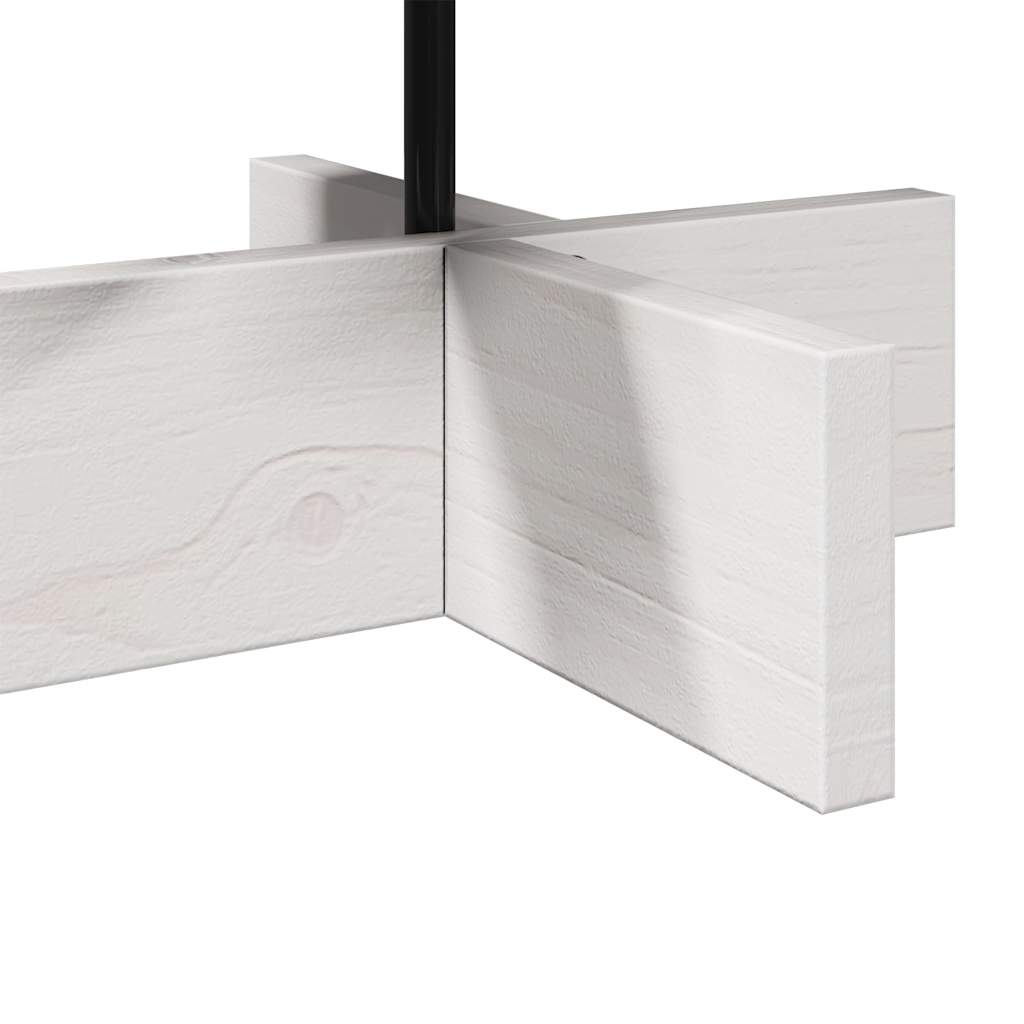 Arbre de Noël en bois pour décoration blanc 60 cm pin massif - XIOS