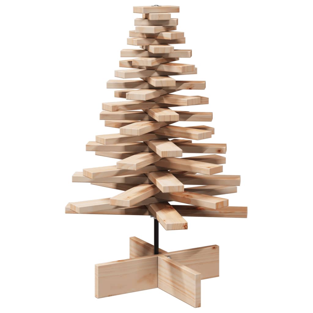 Arbre de Noël en bois pour décoration 80 cm bois massif de pin - XIOS