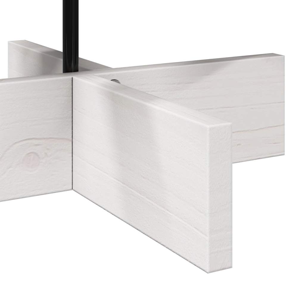 Arbre de Noël en bois pour décoration blanc 80 cm pin massif - XIOS