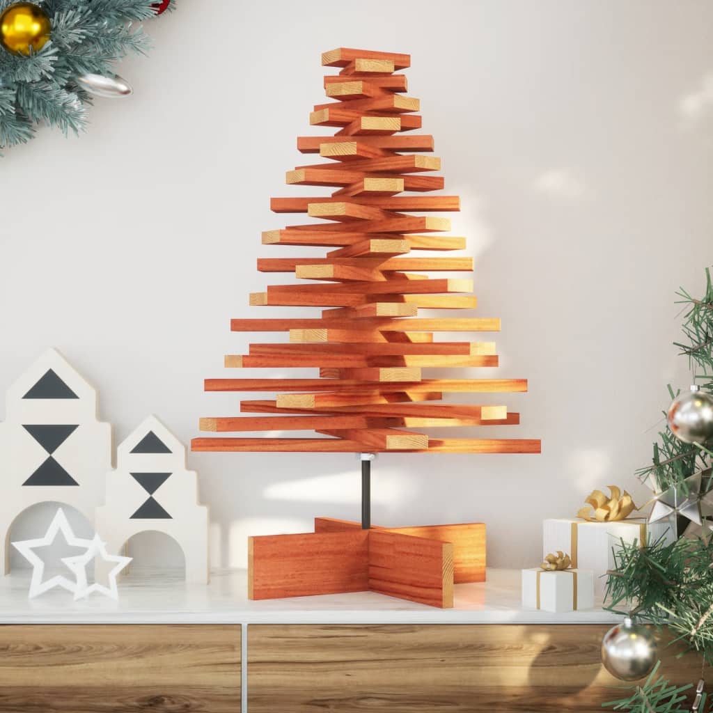 Arbre de Noël en bois pour décoration 80 cm bois de pin massif - XIOS