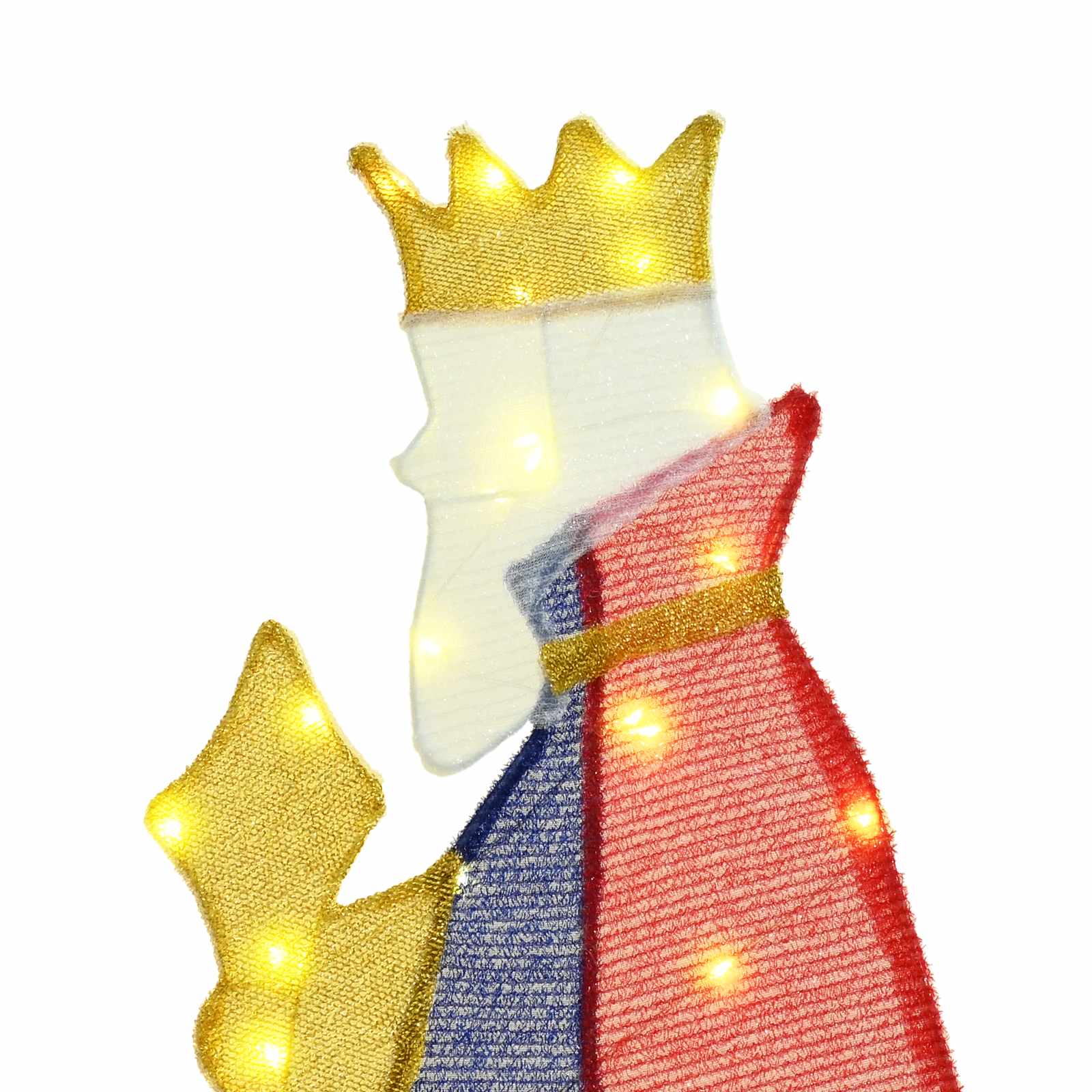 Lighting de Noël des 3 Rois 3 pcs Blanc chaud 105 cm tissu - XIOS