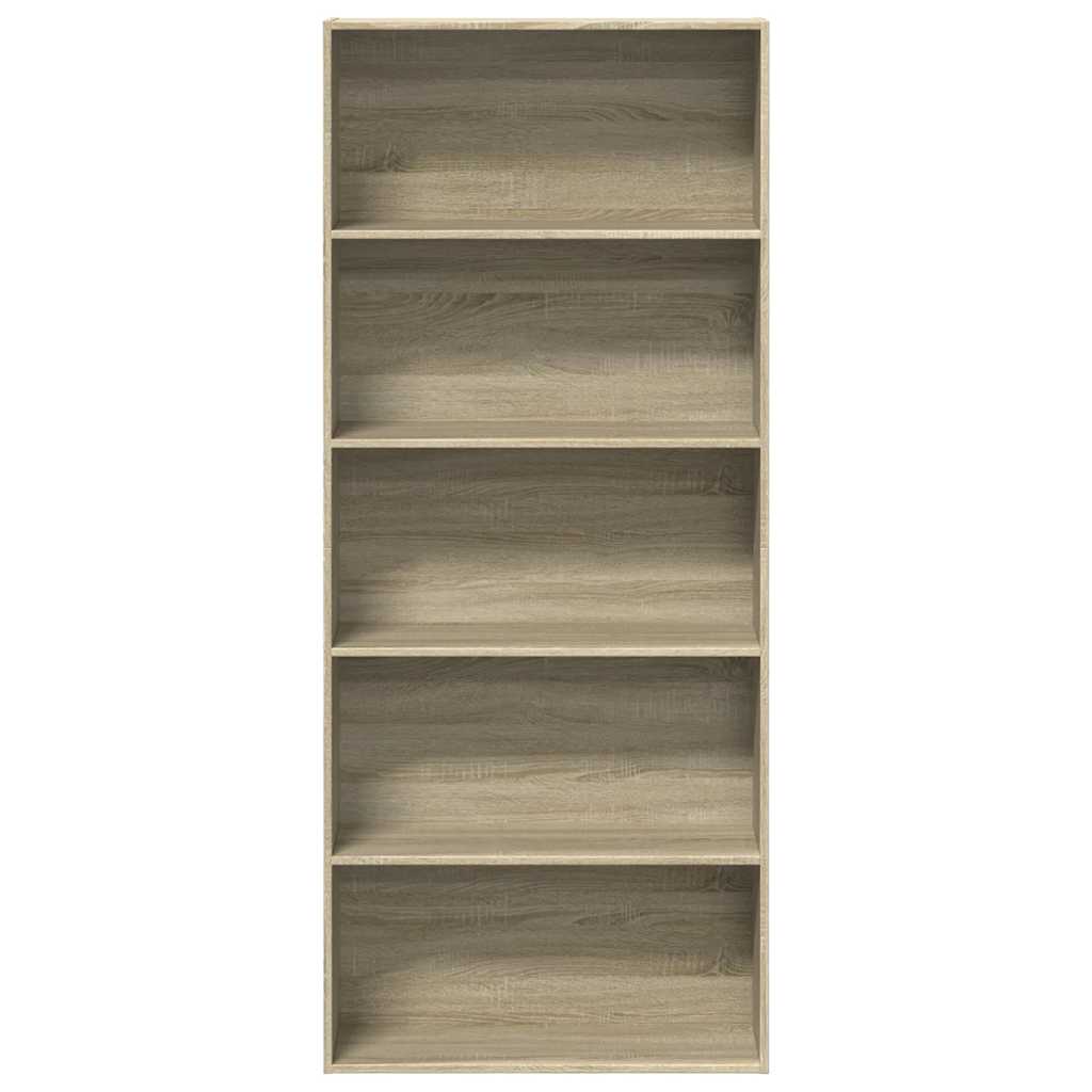 Bibliothèque chêne sonoma 80x30x189 cm bois d'ingénierie - XIOS