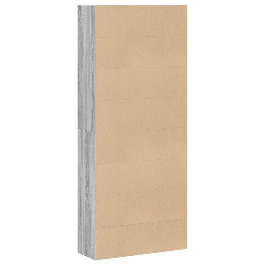 Bibliothèque sonoma gris 80x30x189 cm bois d'ingénierie - XIOS