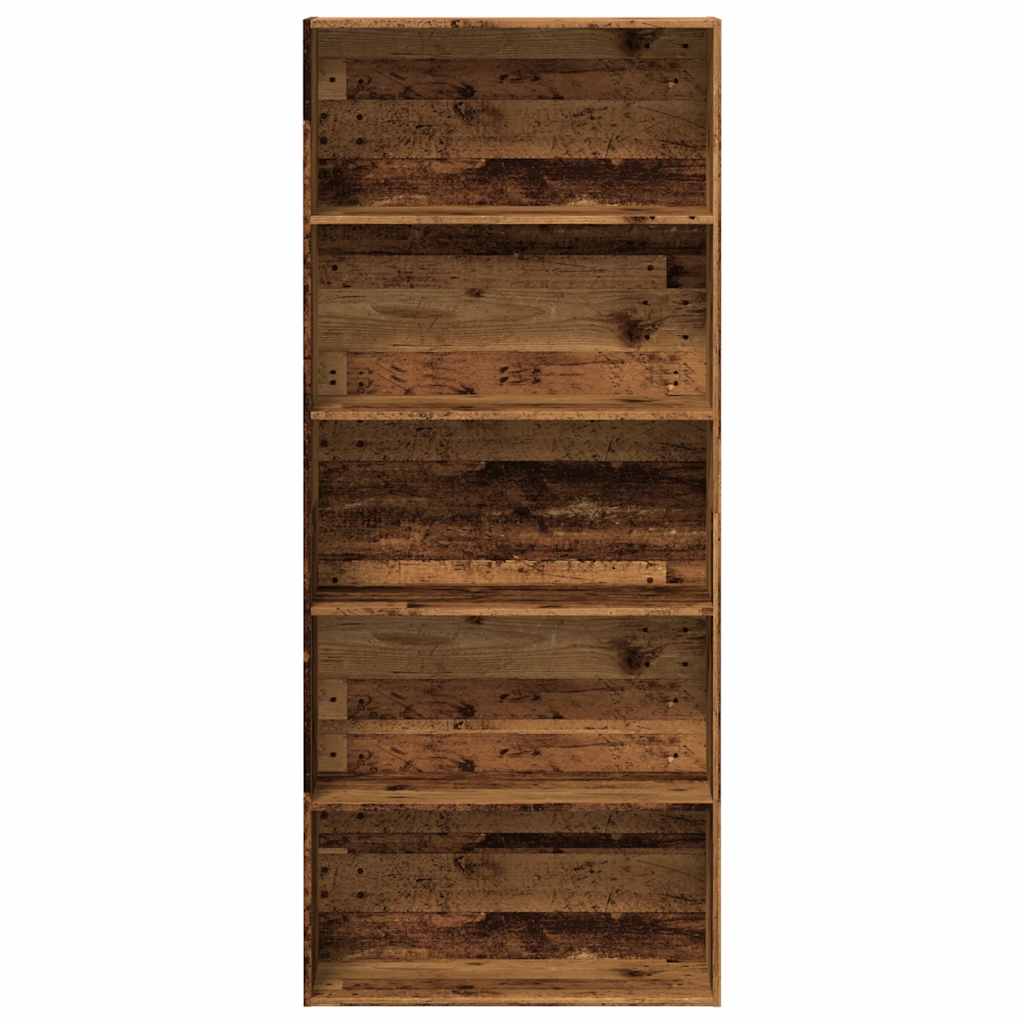Bibliothèque vieux bois 80x30x189 cm bois d'ingénierie - XIOS