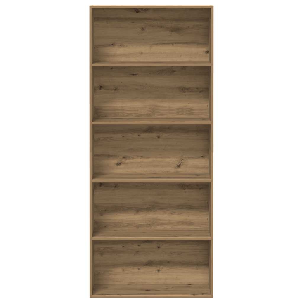 Bibliothèque chêne artisanal 80x30x189 cm bois d'ingénierie - XIOS