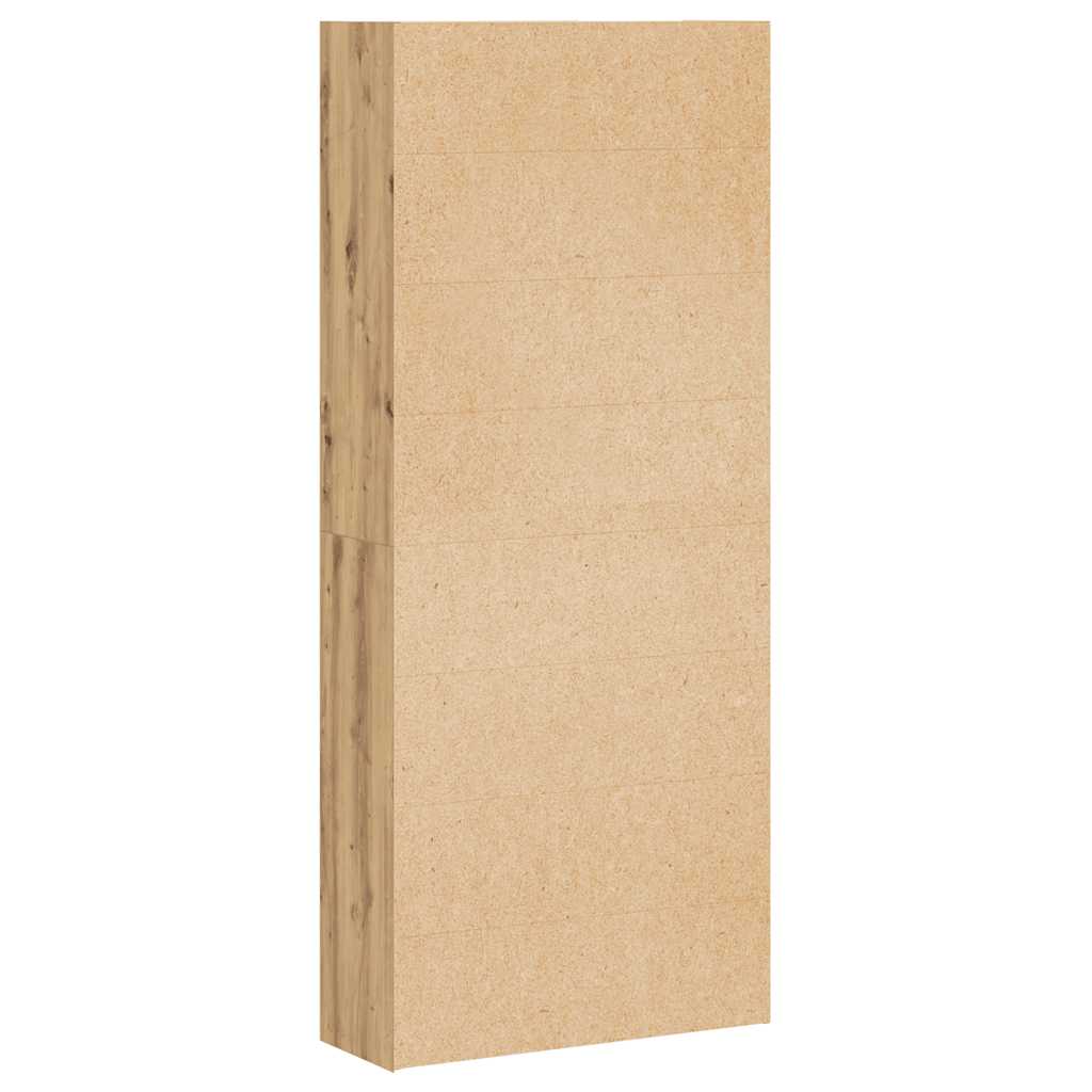 Bibliothèque chêne artisanal 80x30x189 cm bois d'ingénierie - XIOS