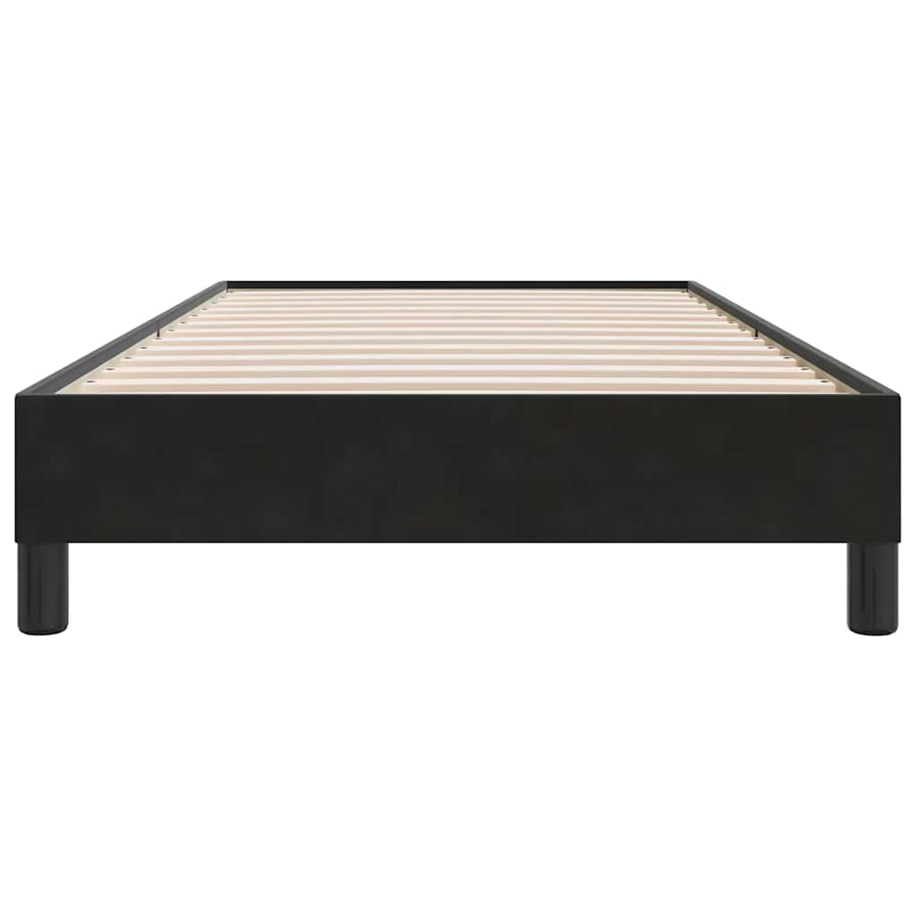 Sommier à lattes de lit sans matelas noir 80x210 cm velours - XIOS