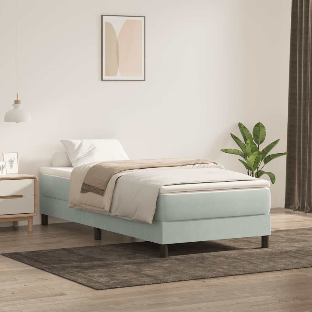 Sommier à lattes de lit sans matelas gris clair 100x210cm - XIOS