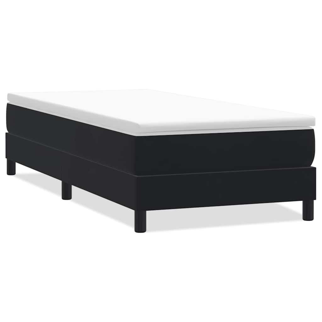Sommier à lattes de lit sans matelas noir 100x210 cm velours - XIOS
