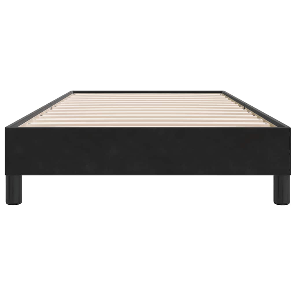 Sommier à lattes de lit sans matelas noir 100x210 cm velours - XIOS