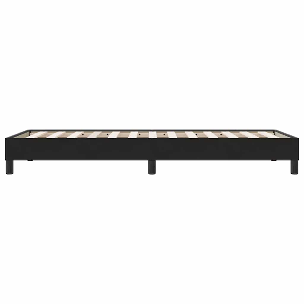 Sommier à lattes de lit sans matelas noir 100x210 cm velours - XIOS